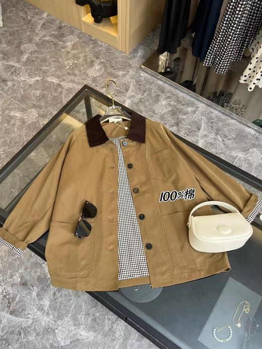 复古订制新疆棉拼接领一手长外套风衣 商品图13