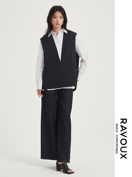 271199908原色阔腿牛仔裤 商品图2