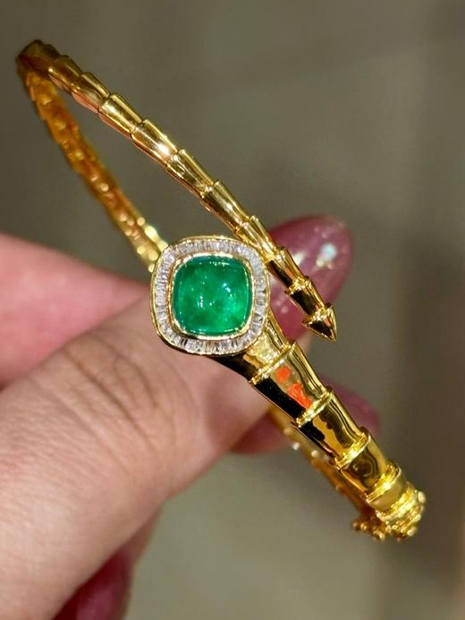 2ct糖塔祖母绿手镯 商品图2