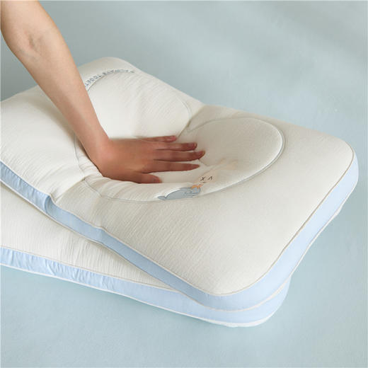 自然醒A类全棉双层纱儿童枕芯6岁以上全棉双层纱单人枕头护颈枕家用一对装学生小枕头XK 商品图12