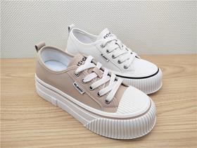 豪行新款23307002真皮运动休闲低跟女鞋单鞋皮鞋