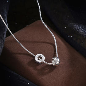 子佩集S925银【时光穿梭】项链【XL-6444】纯银原创2彩圈2502