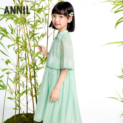 女童短袖连衣裙夏季新款安奈儿童装实体店同款AG523609 商品图1
