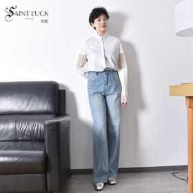 SAINT L’UCK/圣媛女装直筒牛仔裤SA125C02