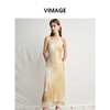 VIMAGE纬漫纪2025夏季新款设计感晕染印花高级V领修身显瘦吊带连衣裙V2377908 商品缩略图2