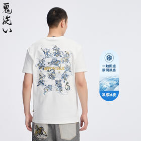 ONIARAI/鬼洗25春夏新品泥棒蓝十二神位绣花短袖男式T恤 25NOB32