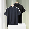 【冰丝】【DDP】大依优型大码拼接短袖POLO衫弹力翻领商务休闲透气半袖夏季上衣 商品缩略图2
