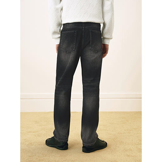 GXG男装 双色渐变设计牛仔裤直筒通勤长裤男士裤子 2025春季热卖 商品图3