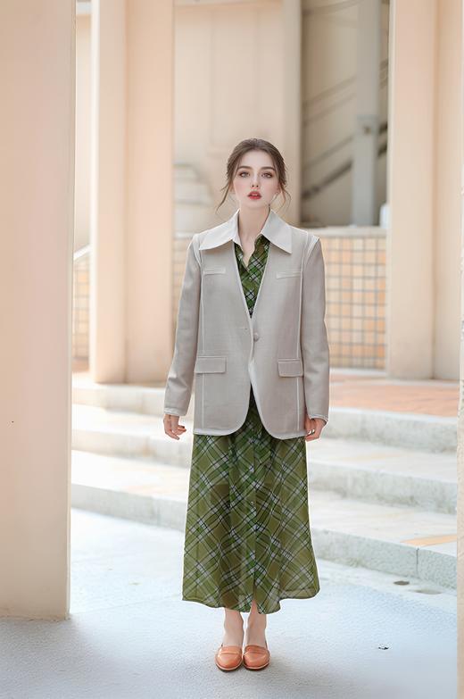 撞色须边拼色设计感外套 商品图0