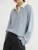 步履不停/5A15103C/日系休闲条纹polo卫衣 商品缩略图3