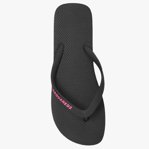 DSQUARED2 女士字母徽标压纹拖鞋 黑色 FFW0018 17200001 M4074 商品图2