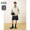 GXG男装 坑条面料口袋绣花宽松休闲翻领长袖衬衫外套 25年春热卖 商品缩略图1