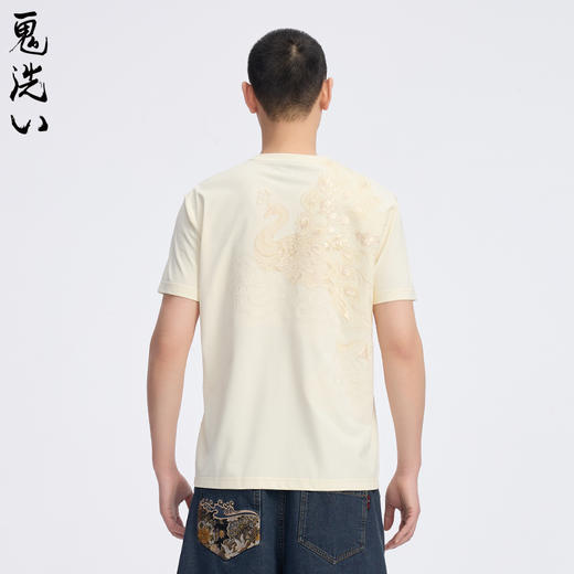 ONIARAI/鬼洗25春夏新品泥棒蓝雀神绣花短袖男式T恤 25NOB34 商品图2