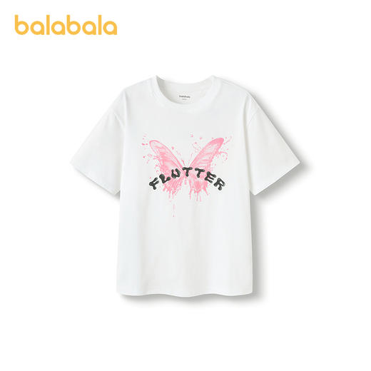 巴拉巴拉童装儿童短袖女童t恤2025新款夏装大童速干印花上衣甜美 商品图4