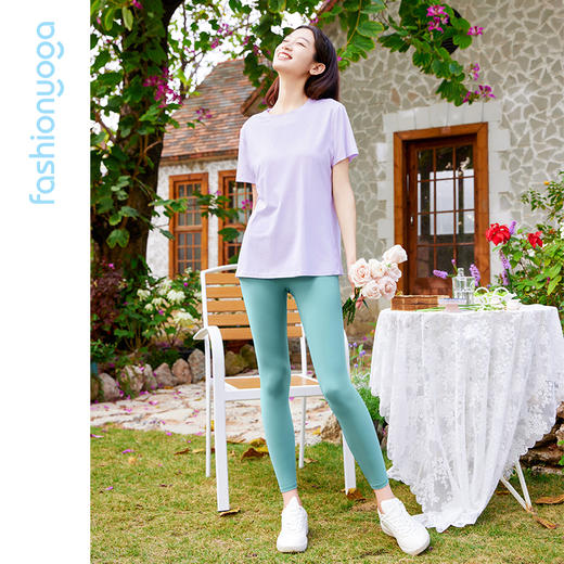 凡圣瑜伽舒适松弛感短袖 F15339 商品图12