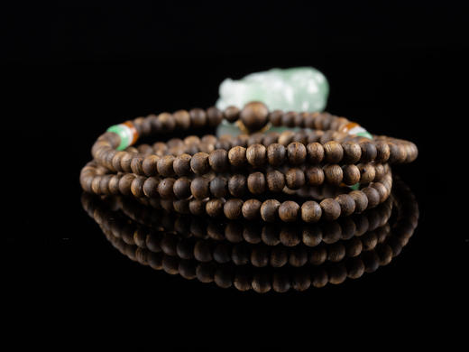 XY0031原创沉香+翡翠晴绿底色貔貅挂件 商品图6