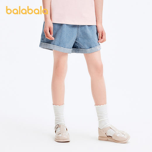 巴拉巴拉童装儿童裤子女童牛仔短裤夏装款纯棉短裤时尚洋气百搭 商品图0