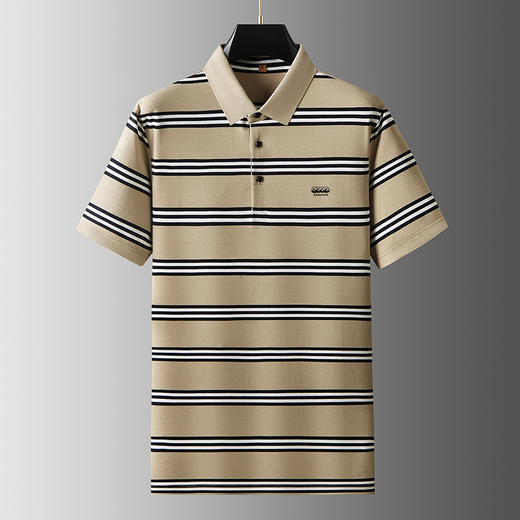 【棉质】【DDP】大依优型大码短袖POLO衫弹力翻领商务休闲透气半袖夏季上衣 商品图2