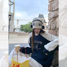 <曾小咸推荐>  美式撞色圆领卫衣 