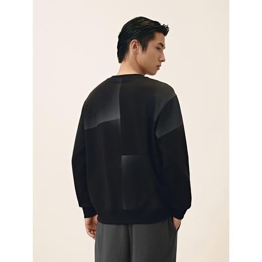 GXG男装 圆领渐变染色卫衣通勤长袖上衣撞色卫衣 2025春季热卖 商品图3