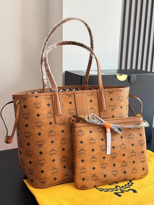 D030633大容量日常通勤老花加长肩带托特包单肩包 商品图3