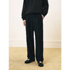 【粗斜纹】GXG男装 黑色宽松直筒休闲裤男士时尚通勤长裤25春热卖 商品缩略图3