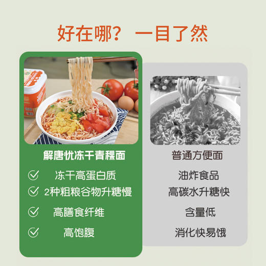 解唐忧 星菜低GI冻干青稞面（番茄鸡蛋味）72g 商品图3