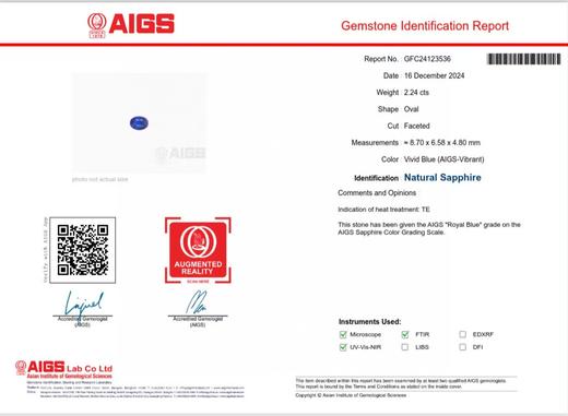 2.24ct刻面蓝宝石戒指 商品图4