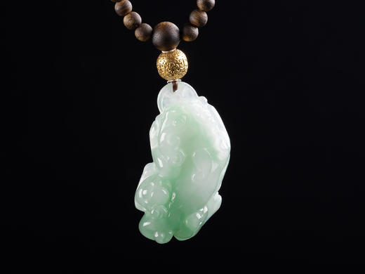 XY0031原创沉香+翡翠晴绿底色貔貅挂件 商品图4