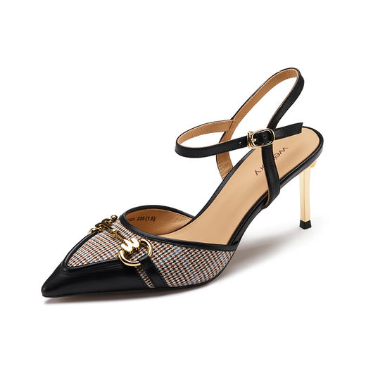 westory夏季新款优雅尖头细高跟空鞋女56111 商品图2