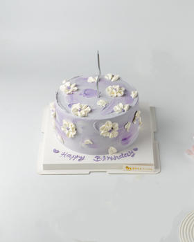 暮山紫 女士生日蛋糕（百分百进口动物奶油）