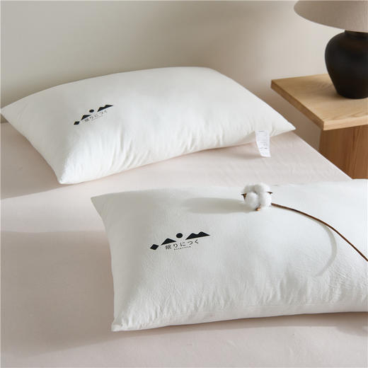 自然醒A类全棉色织水洗枕头枕芯助睡眠护颈椎成人家用一对装酒店专用整头套男学生宿舍XK 商品图6