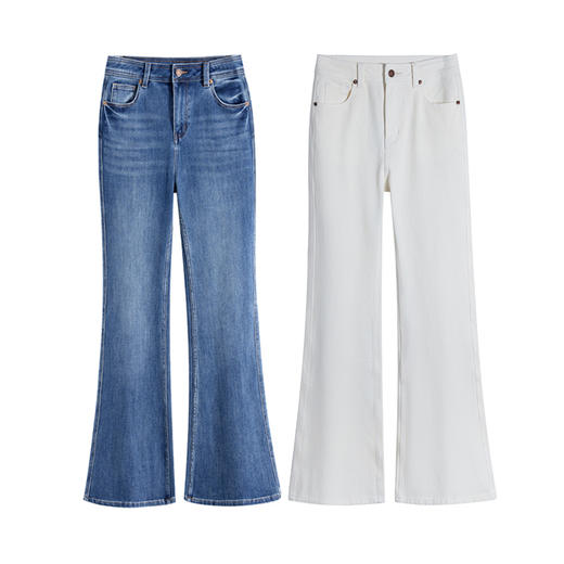 DH25YX5751慵懒风窄版微喇牛仔裤长短款RJ029 商品图1