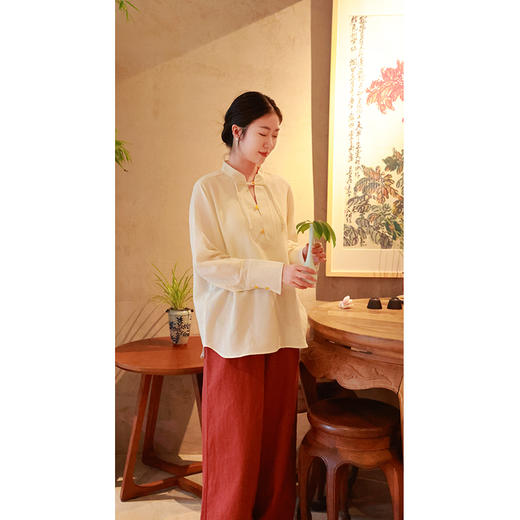 【抖音专属】新中式衬衣（24810960玉燕-结缘款） 商品图1