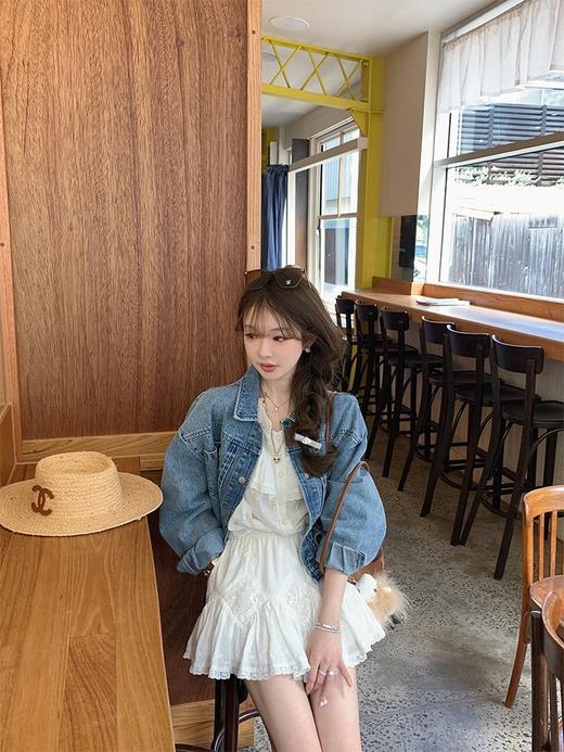 金蘑菇菇 Le Train Bleu尤梨与小白花/蕾丝衬衫刺绣宫廷风上衣 商品图6