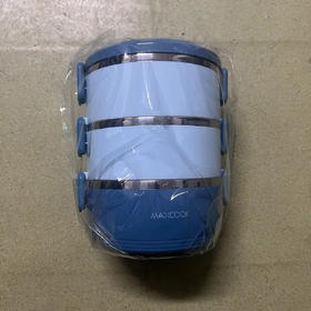 美厨304不锈钢圆形三层保温饭盒MCFT568