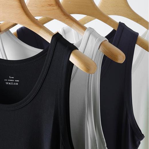 weyo男款兰精莫代尔无痕圆领背心V领背心基础款无袖上衣2711-2715 商品图4