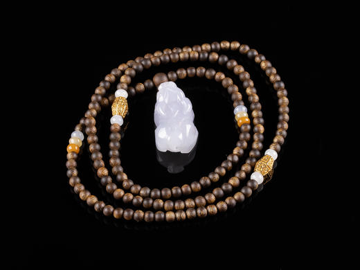 XY0044原创沉香+翡翠紫色貔貅套链2️⃣ 商品图1