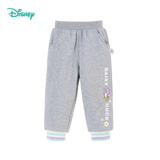 迪士尼童装女童加绒长裤秋冬新款中小童甜美黛丝宝宝保暖绒裤233K1387 商品图11
