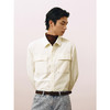 GXG男装 双色泡泡纱口袋设计简约休闲宽松翻领长袖衬衫25春热卖 商品缩略图2