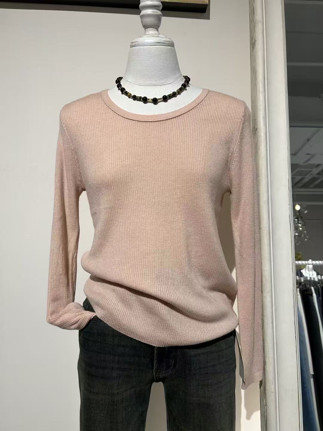 【门店同款】ENJOY秋季柔软贝壳圆领针织 159464624