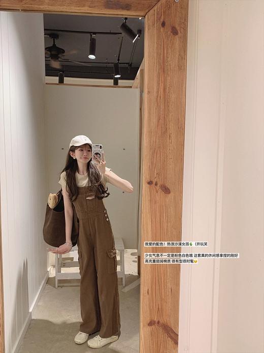 金蘑菇菇 le desert从林冒险计划 热浪沙漠女孩减龄工装背带裤 商品图0