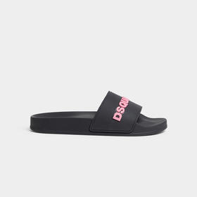 DSQUARED2 女士字母徽标拖鞋 黑色 FFW0017 17205013 M4074