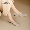 westory春季新款新中式国风鞋玛丽珍洞洞鞋W24AH57711 商品缩略图4