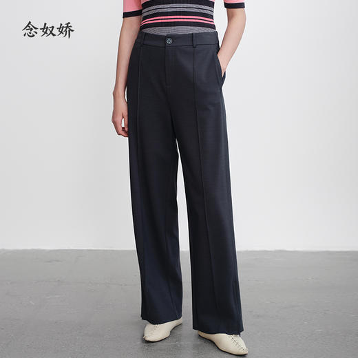 【商场同款】CNT5393 “精致通勤西裤” 石墨灰色前中捏梗直筒裤 商品图1