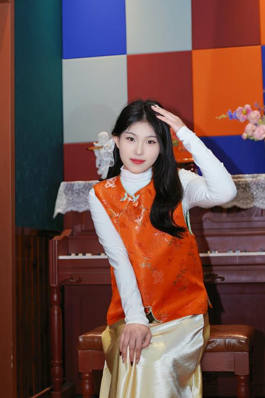 【岱赭】非遗宋锦|织锦缎马甲新中式人丝人棉国风牡丹提花唐装坎肩马甲 商品图2