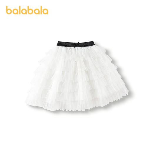 巴拉巴拉童装女童裙子儿童夏装小童短裙半身裙甜美风网纱蛋糕裙 商品图0