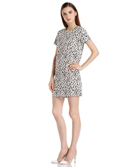 1003000404082 EQ:IQ 米/黑色潮流时尚短袖连衣裙 商品图2