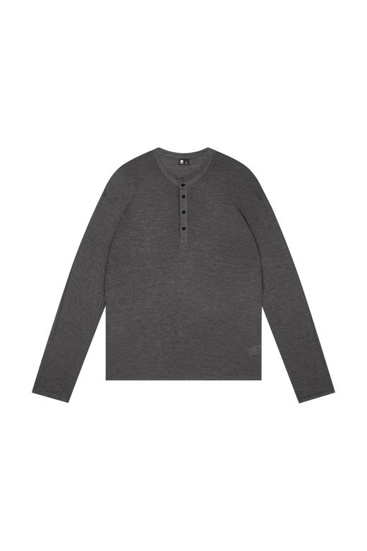 oneup天丝羊毛亨利领长袖T恤 商品图7