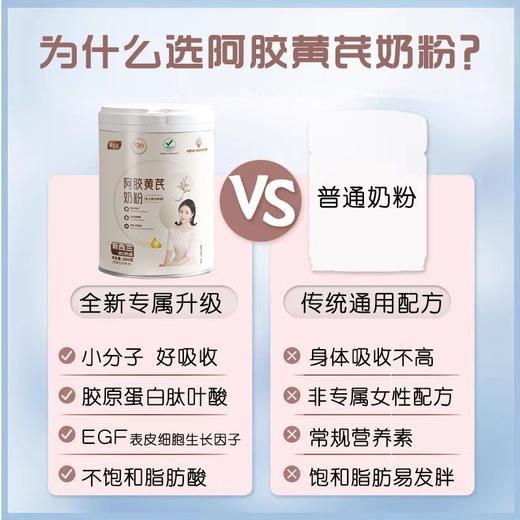 正品阿胶黄芪女士奶粉高钙铁高维蛋白益气补血靓肤锌硒营养初乳粉 商品图6